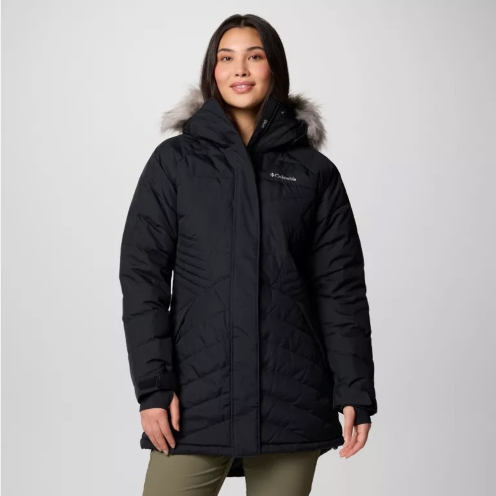 Columbia Lay D Down IV Mid Jacket in Black Matte Coat